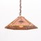 Suspension Lamp in Bamboo and Leather, Italy, 1970s 1