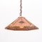 Suspension Lamp in Bamboo and Leather, Italy, 1970s, Image 1