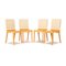 Finn Dining Chair in Wood and Leather from Ligne Roset, Set of 4 1