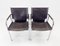 Vintage Leather and Chrome Lounge Chairs by Hans Eichenberger for Strässle, 1970s, Set of 2 4