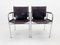 Vintage Leather and Chrome Lounge Chairs by Hans Eichenberger for Strässle, 1970s, Set of 2 16