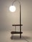 Lámpara de pie Art Déco vintage de cromo y madera, años 30, Imagen 11