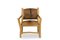 Brutalist Style Armchair in Elm and Goatskin, 1970s 2