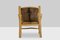 Brutalist Style Armchair in Elm and Goatskin, 1970s 4