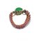 Rose Gold and Silver Ring in Jade and Diamonds 3