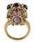 Rose Gold Ring with Diamonds and Carat Amethyst 4