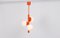 Deutsche Sputnik Hängelampe in Orange aus Opalglas von Kaiser Idell, 1970er 6