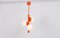 German Sputnik Orange Pendant Light in Opal Glass from Kaiser Idell, 1970s 6