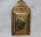 Early 20th Century Repousse Brass Wall Mirror with Ornate Frame, Image 2