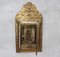 Early 20th Century Repousse Brass Wall Mirror with Ornate Frame, Image 6