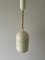Lámpara colgante ajustable de metal blanco de Bega, Alemania, años 60, Imagen 3
