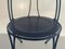 Dark Blue Metal Chair with Arch-Shaped Backside 8