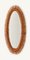 Mid-Century Oval Rattan and Bamboo Wall Mirror by Franco Albini, Italy, 1960s 7