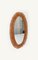 Mid-Century Oval Rattan and Bamboo Wall Mirror by Franco Albini, Italy, 1960s 8