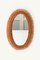 Mid-Century Oval Rattan and Bamboo Wall Mirror by Franco Albini, Italy, 1960s 10