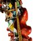 Venezianischer Jester aus Porzellan von Apolito Majolica Harlekin Statue 7