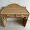Italian Rattan and Bamboo Desk with 2 Drawers 5