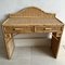 Italian Rattan and Bamboo Desk with 2 Drawers 4