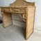Italian Rattan and Bamboo Desk with 2 Drawers 6