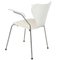 Butaca Series 7 3207 en blanco de Arne Jacobsen para Fritz Hansen, años 90, Imagen 3