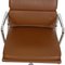 Silla de oficina Ea-217 de cuero marrón de Charles Eames, Imagen 6