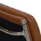 Silla de oficina Ea-217 de cuero marrón de Charles Eames, Imagen 4