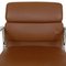 Chaise de Bureau Ea-217 en Cuir Marron par Charles Eames 7