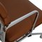 Silla de oficina Ea-217 de cuero marrón de Charles Eames, Imagen 8