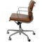 Silla de oficina Ea-217 de cuero marrón de Charles Eames, Imagen 11