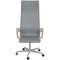 Tall Backed Oxford Office Chair in Grey Leather by Arne Jacobsen for Fritz Hansen, Image 1