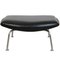 Ox-Chair Foot Stool in Black Leather by Hans Wegner, Image 1