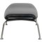 Ox-Chair Foot Stool in Black Leather by Hans Wegner, Image 2