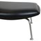 Ox-Chair Foot Stool in Black Leather by Hans Wegner 4