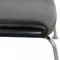 Ox-Chair Foot Stool in Black Leather by Hans Wegner, Image 3