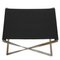 PK-91 Folding Chair in Black Leather by Poul Kjærholm, Image 4