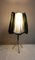 Minimalist Table Lamp with Brass Foot and Handmade Fabric Shade, 1970s 5