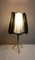 Minimalist Table Lamp with Brass Foot and Handmade Fabric Shade, 1970s, Image 5