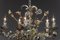 Vintage Italian Pastel Color Painted Metal Chandelier with Floral Decor, 1960s 4