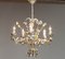 Vintage Italian Pastel Color Painted Metal Chandelier with Floral Decor, 1960s, Image 2
