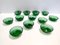 Green Empoli Blown Glass Dessert Bowls from Vetreria Etrusca, 1950s, Set of 10, Image 4