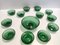 Grüne Empoli Dessertschalen aus mundgeblasenem Glas von Vetreria Etrusca, 1950er, 10 Set 1