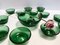 Green Empoli Blown Glass Dessert Bowls from Vetreria Etrusca, 1950s, Set of 10 3