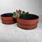 Japanese Lacquered Wooden Tubs, 1920s, Set of 2 8
