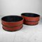 Japanese Lacquered Wooden Tubs, 1920s, Set of 2 7