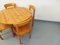 Round Dining Table & Chairs in Pine, 1970s, Set of 5 14