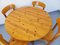 Tavolo da pranzo rotondo con sedie in pino, anni '70, set di 5, Immagine 12