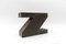 Mid-Century Modern Patinated Copper Letter Z, 1960s 2