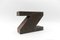Mid-Century Modern Patinated Copper Letter Z, 1960s, Image 2