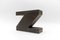 Mid-Century Modern Patinated Copper Letter Z, 1960s 4