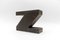 Mid-Century Modern Patinated Copper Letter Z, 1960s, Image 4